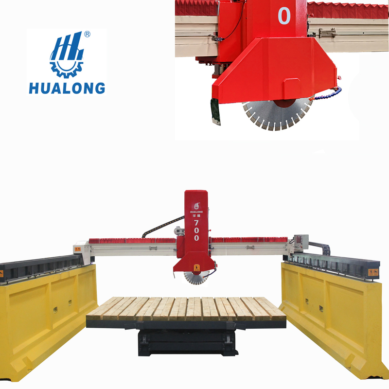 Hualong Stone Machinery HLSQ-700 Base de Cimento Alinhamento a Laser Ponte Serra Máquina de Corte de Pedra