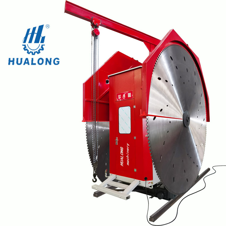 Hualong Stone Machinery High Efficiency Twin Blade Rock Serra Serra Natural Stone Cort Machine para Granito Pedreira 2QYKZ-2200/3300