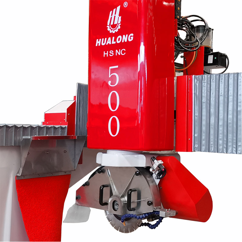 Hualong Machinery HSNC-500 Máquina de corte de pedra de ponte totalmente automática com função de fresagem de bancada