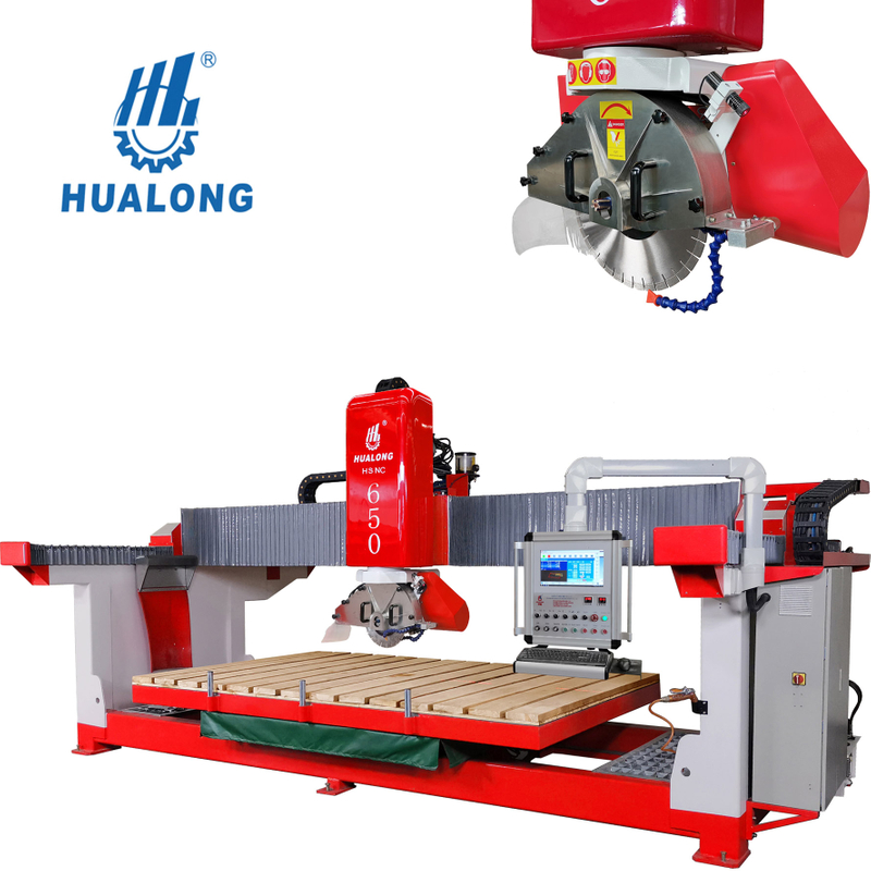 Hualong HSNC-650 3 eixos CNC Bridge Stone Cutting Machine adequado para processamento de bancada com pia.