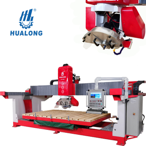 HUALONG CNC máquina de corte de pedra mármore granito automático com interpolação de 3 eixos para bancadas HSNC-500 