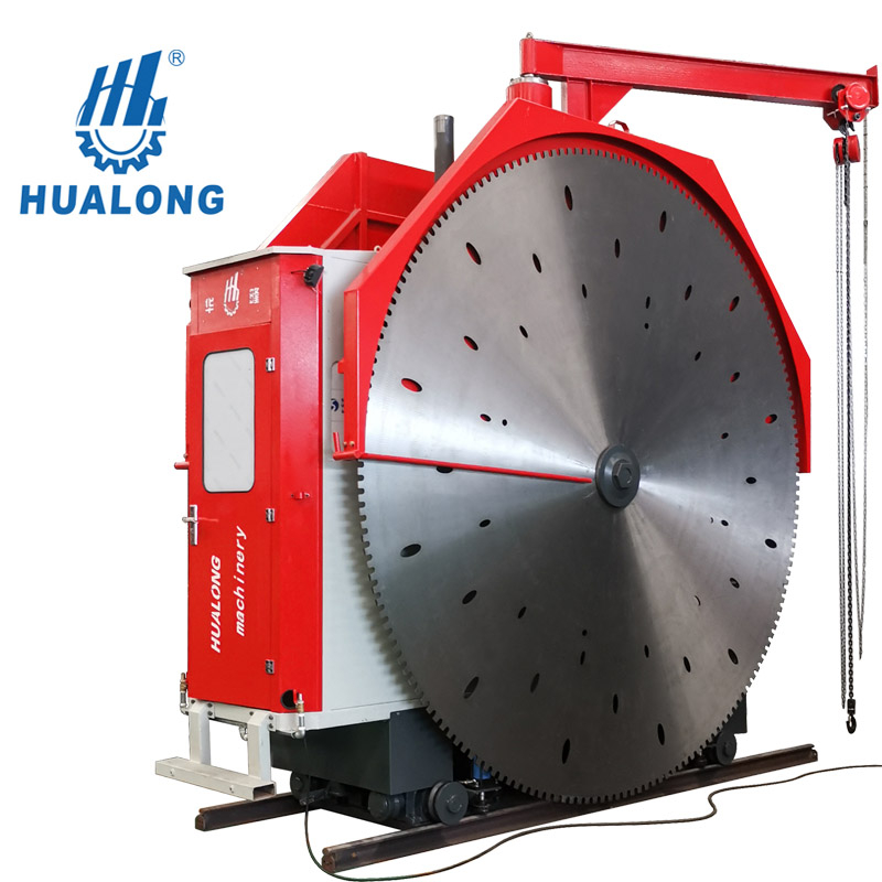 HUALONG Stone Machinery 2QYKZ Series Alta Eficiência Lâmina Gêmea Serra de Trilho de Pedra Máquina de Corte de Pedra Natural para Pedreira de Granito